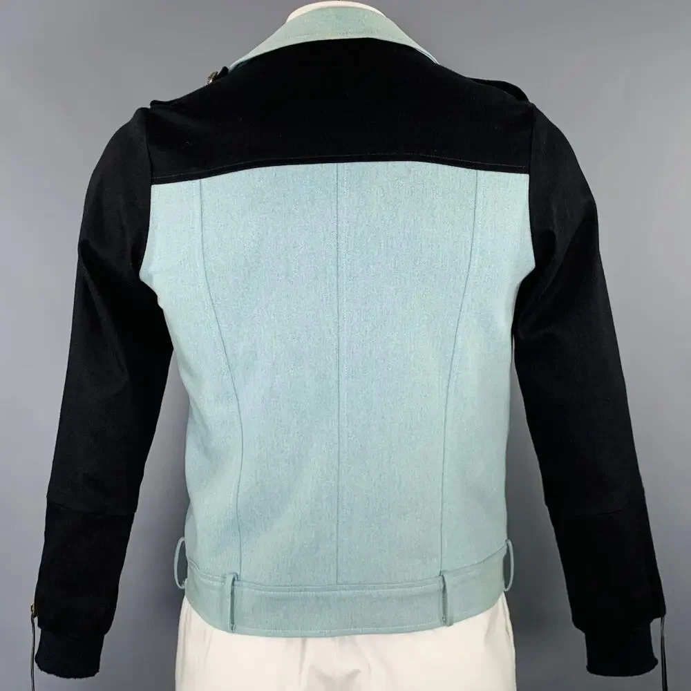 PROJECT WHITE ELEPHANT Size XL Black Blue Cotton Blend Jacket